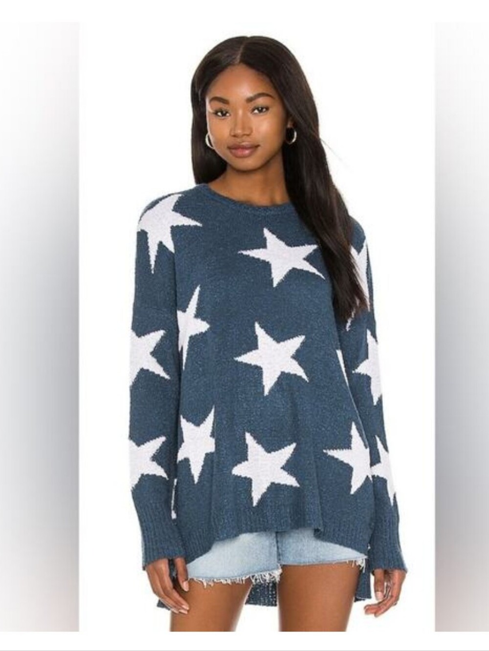Festival Show Me Your Mumu Bronson Sweater Star Tossed Knit Medium